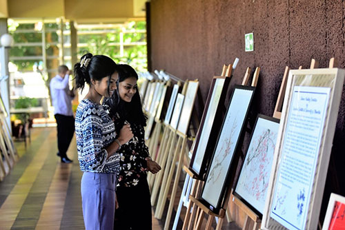 Chinese Painting Exhibition by Confucius Institute at University of Mauritius, June 2019