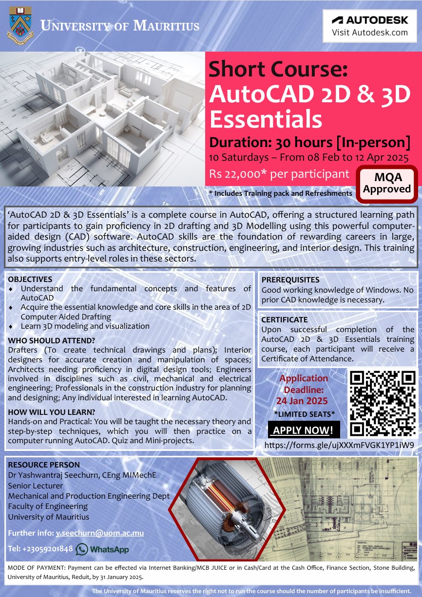 Short Course: AutoCAD 2D & 3D Essentials